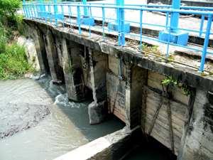 八堡圳是由官方獎勵興建的。圖為八堡圳的排水口