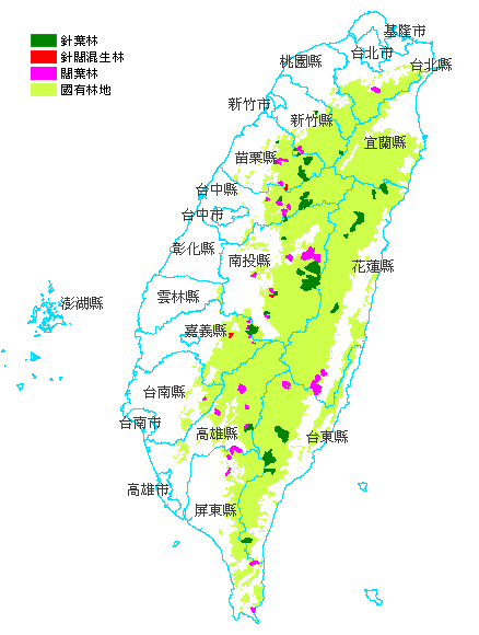 台灣母樹林分佈圖