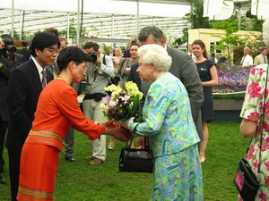 台灣蘭花在英國蘭展上獲得英國女王讚賞